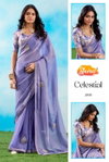Celestial By Stavan Fancy Fabric With Embroidery Work Saree Wholesale In India